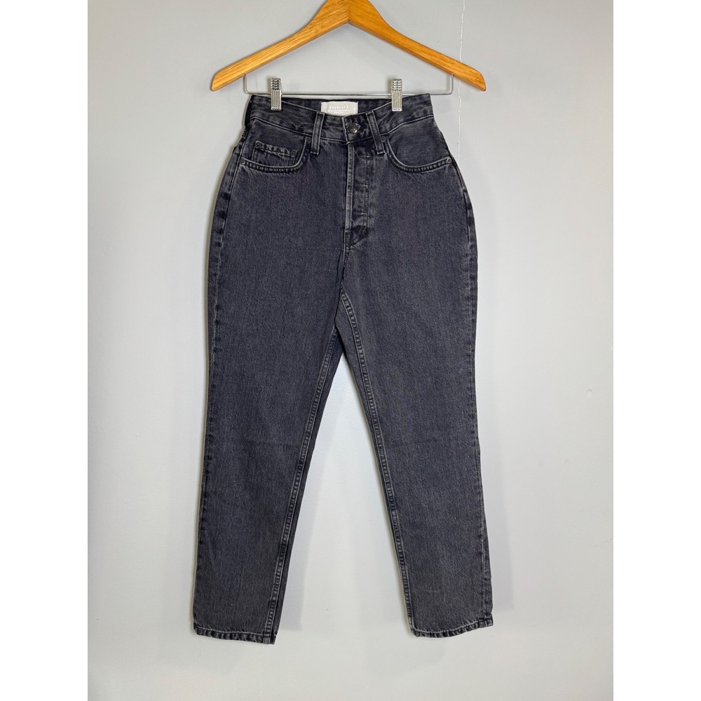 Everlane The Curvy 90s Cheeky Straight Jean Washed Black 24 Ankle‎ High Rise